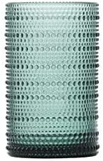 Fortessa Jupiter Beaded Hobnail Glass, 13 Ounce Iced Beverage (Set of 6), Sage Green | Amazon (US)