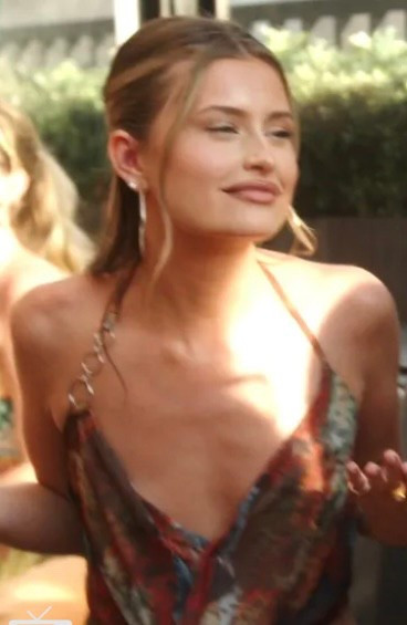 Summer House: Season 9 Episode 3 Lexi's Printed Halter Dress with O Ring Straps