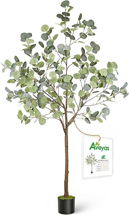 Aveyas 5ft Artificial Eucalyptus Tree for Home Decor, 5 Feet Large Faux Floor Plant Fake Silk Tre... | Amazon (US)