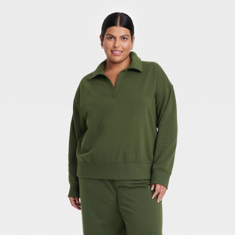 Women's Plus Size Fleece Sweatshirt - Ava & Viv™ | Target