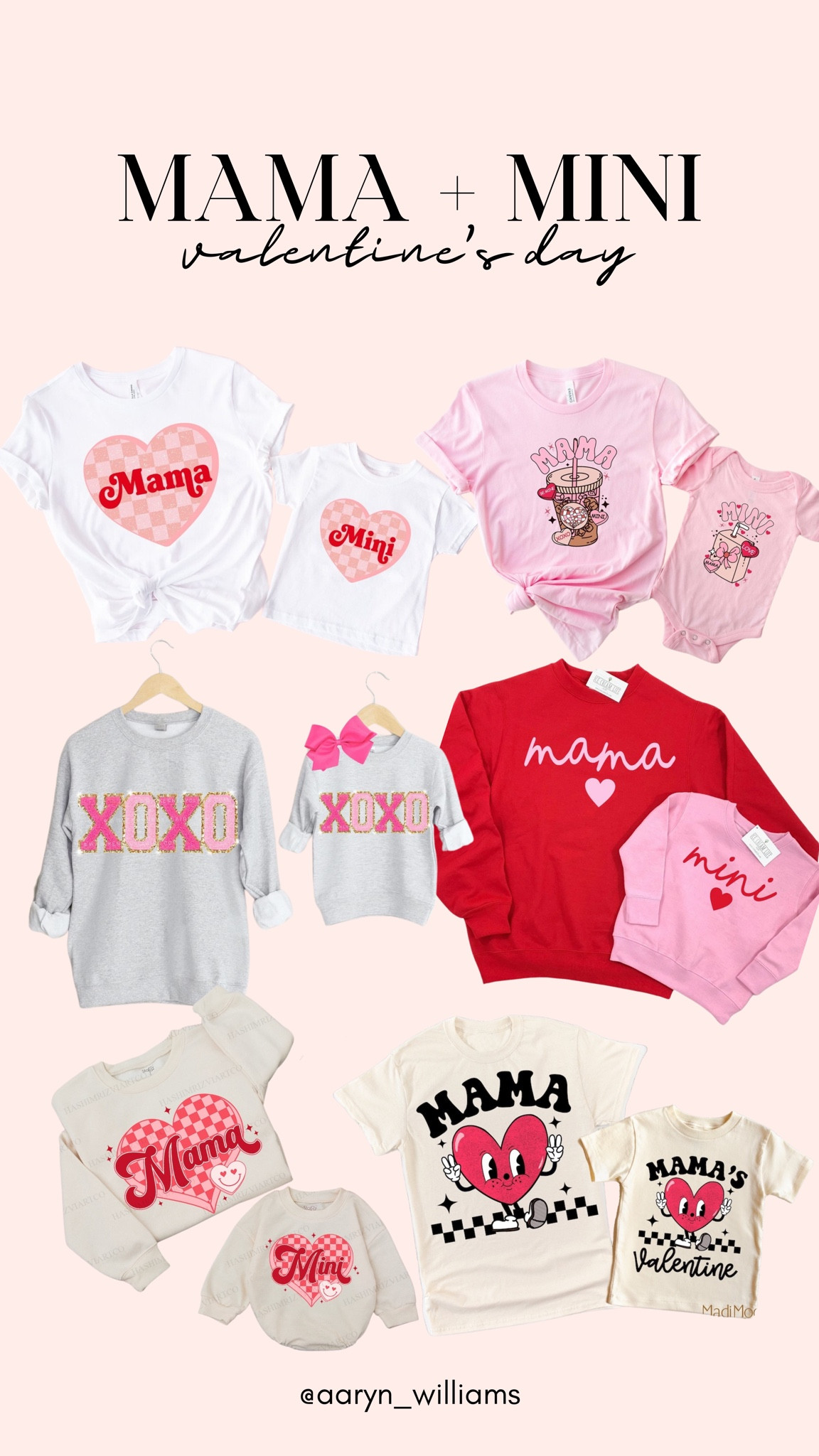The sweetest mama and mini matching Valentine’s Day crewnecks and tshirts! 💘👶🏼 

Mama and me, mommy and me, mama and mini, matching family shirts, valentines day, etsy 

#LTKfamily #LTKMostLoved #LTKkids