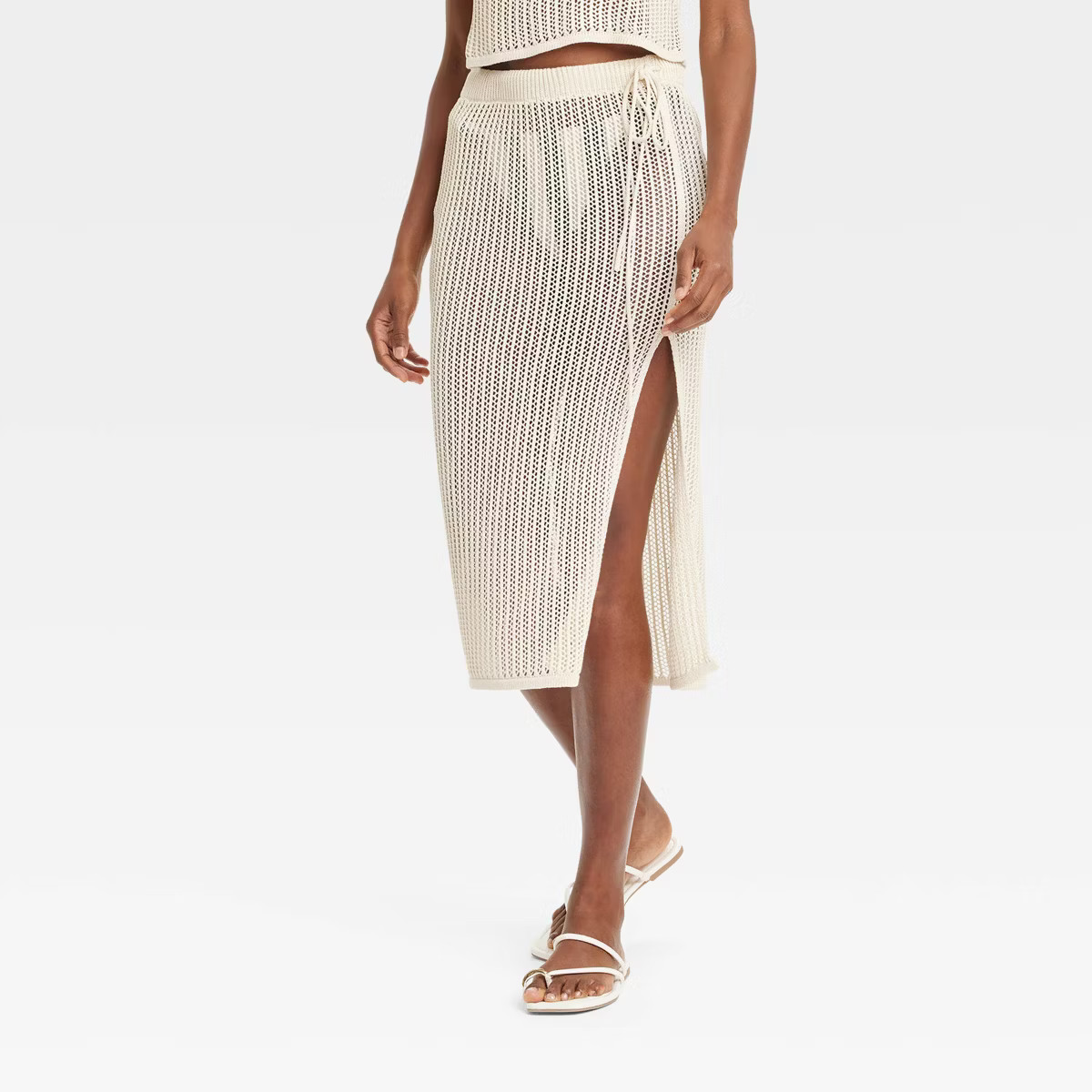 Women's Beach Bungalow Openwork Midi Skirt - A New Day™ | Target