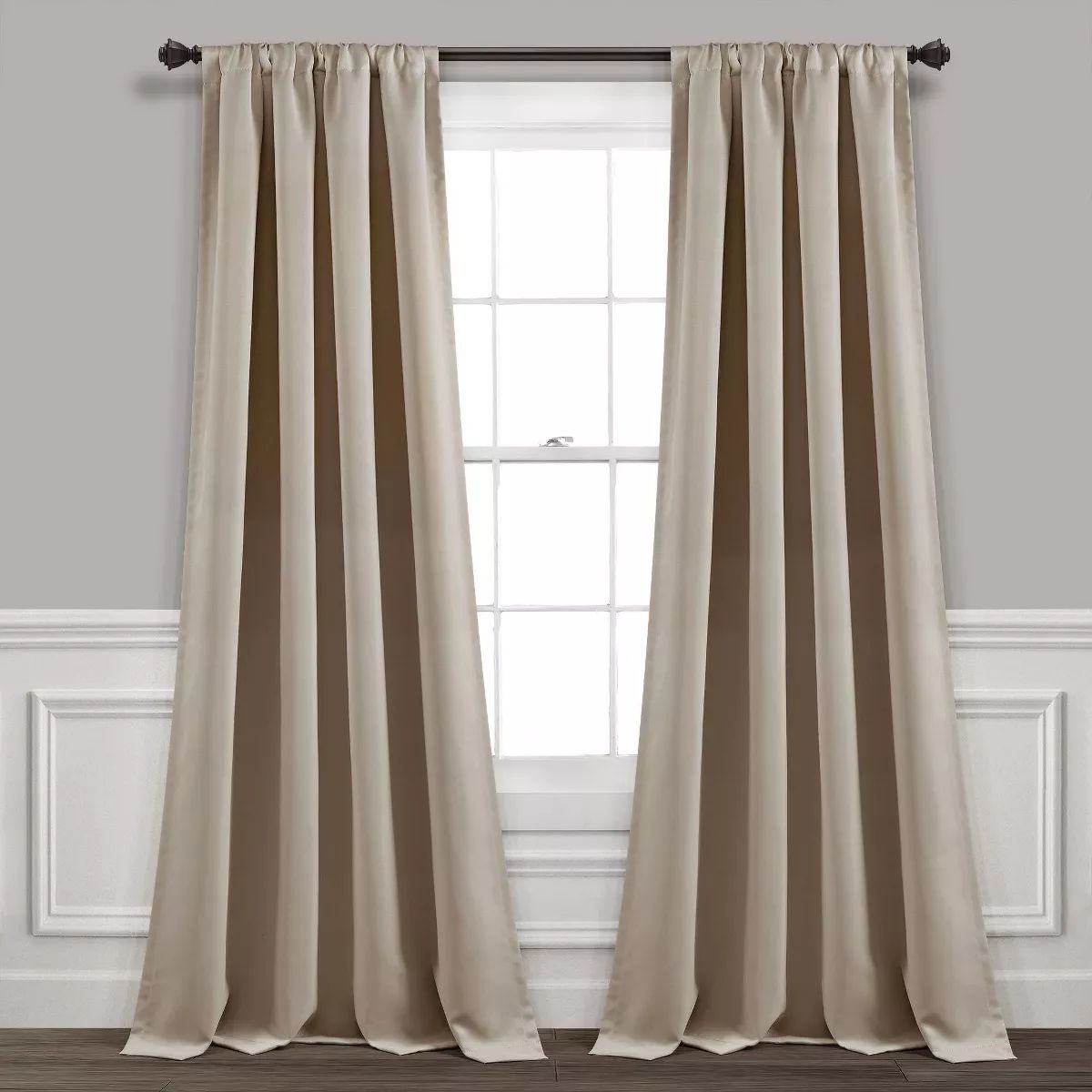 Set of 2 Insulated Rod Pocket Blackout Window Curtain Panels - Lush Décor | Target