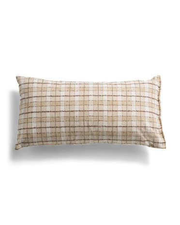 14x27 Oversized Luxury Plaid Lumbar Pillow | TJ Maxx