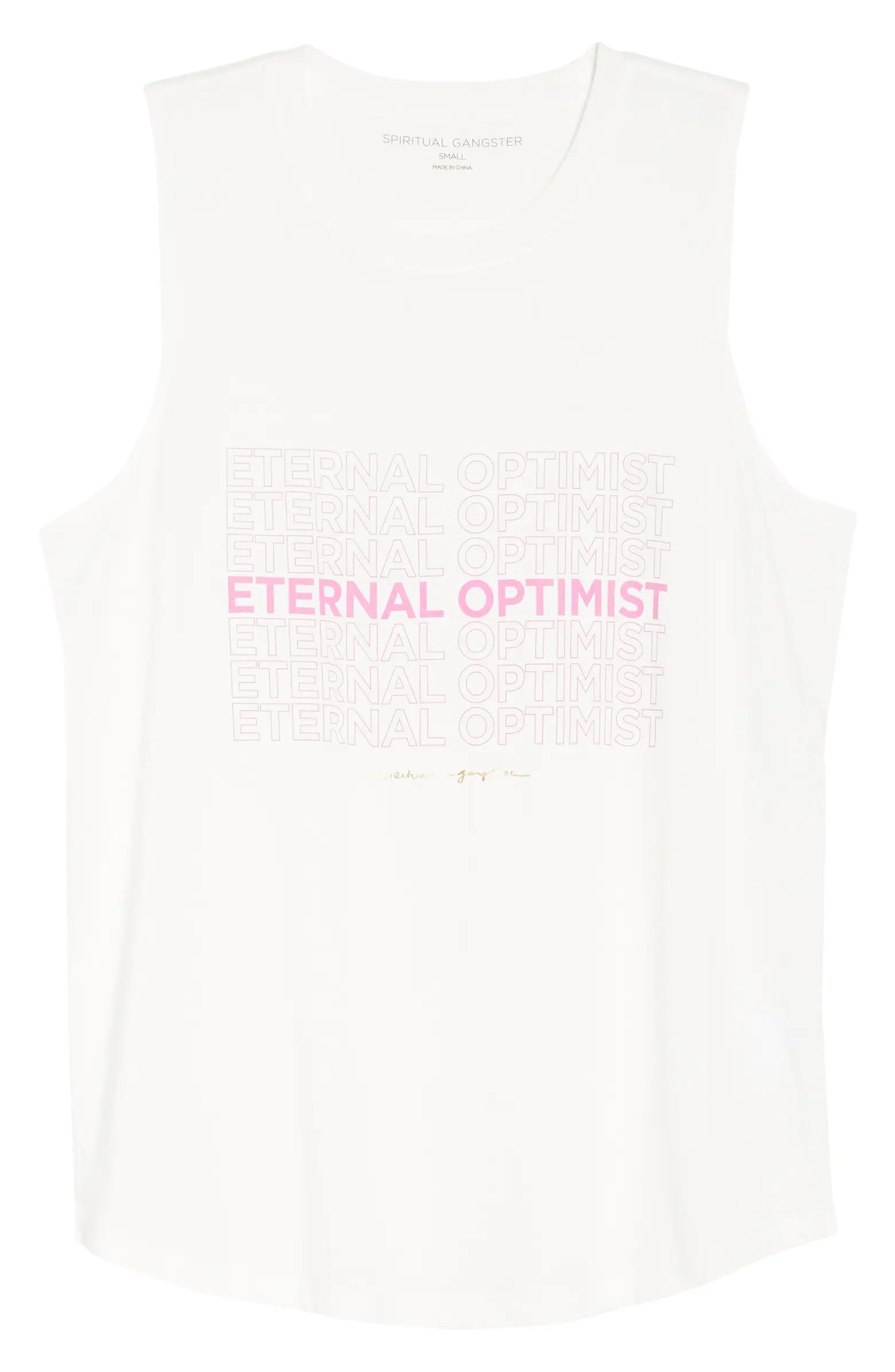 Eternal Optimist Cotton Blend Muscle Tank | Nordstrom