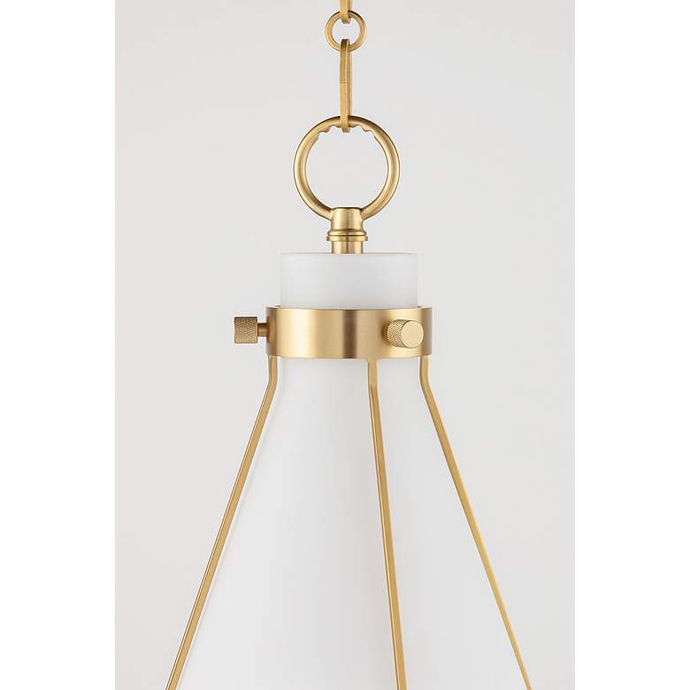Hudson Valley Eldridge 15 1/2" Wide Aged Brass Pendant Light | Lamps Plus