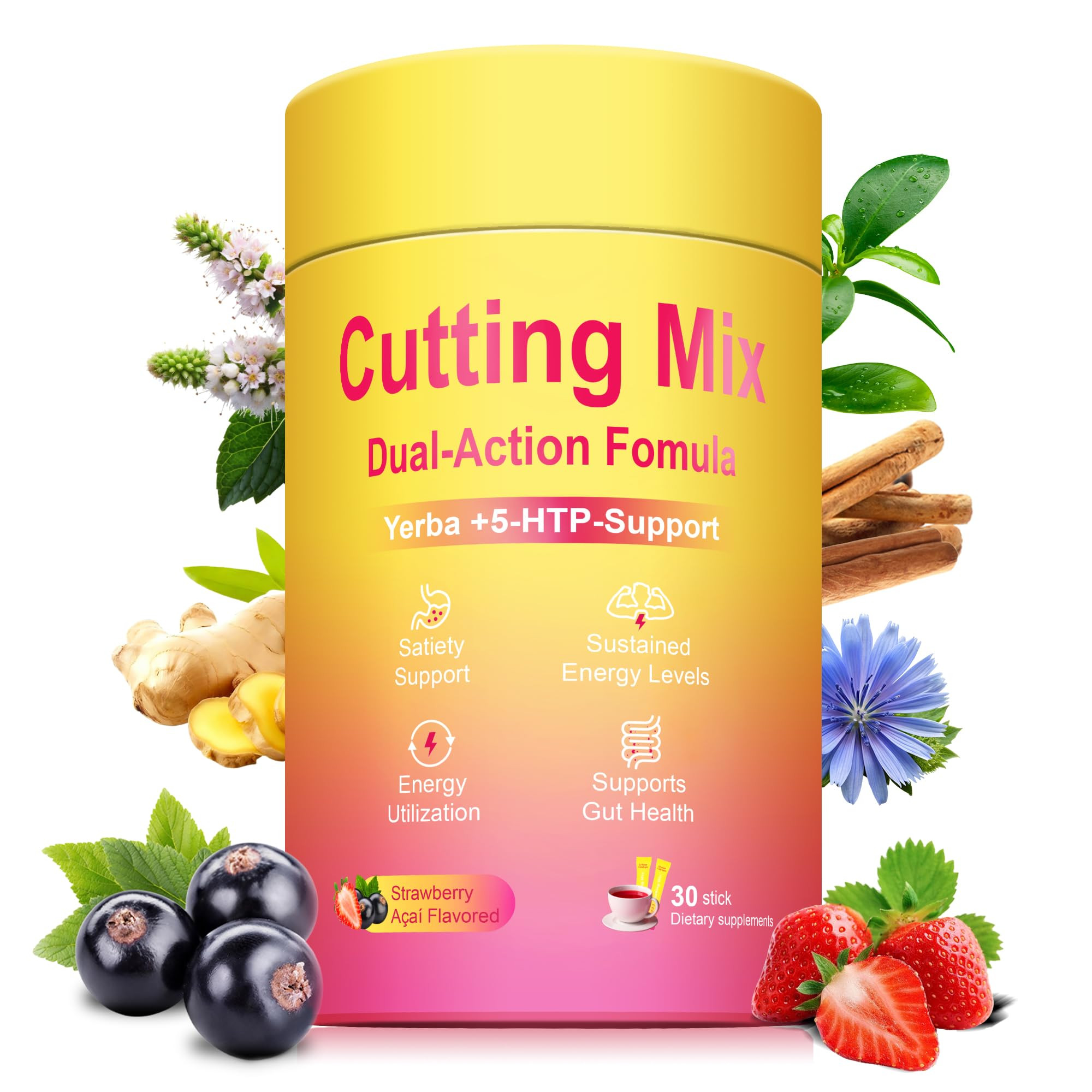 Cutting Drink Mix – Supports Satiety Signaling, Energy & Gut Health with Berberine, Chromium, F... | Amazon (US)
