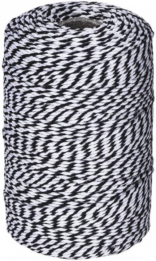 656 Feet Black and White Twine, Valentine Gift Twine String, Cotton Baker's Twine Cotton Cord Cra... | Amazon (US)