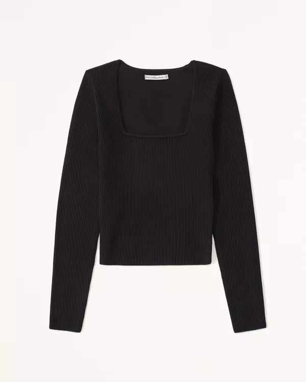 Long-Sleeve Ottoman Squareneck Top curated on LTK