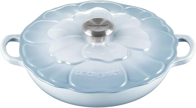 Le Creuset Signature Enameled Cast Iron Petal Braiser, 2.25qt., Coastal Blue | Amazon (US)