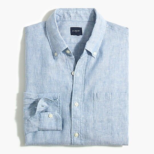 Linen-cotton regular casual shirt | J.Crew Factory