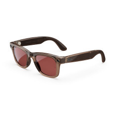 Ray-Ban Meta Wayfarer, Shiny Warm Stone Transparent / Watermelon Red Transitions®, Large | Meta