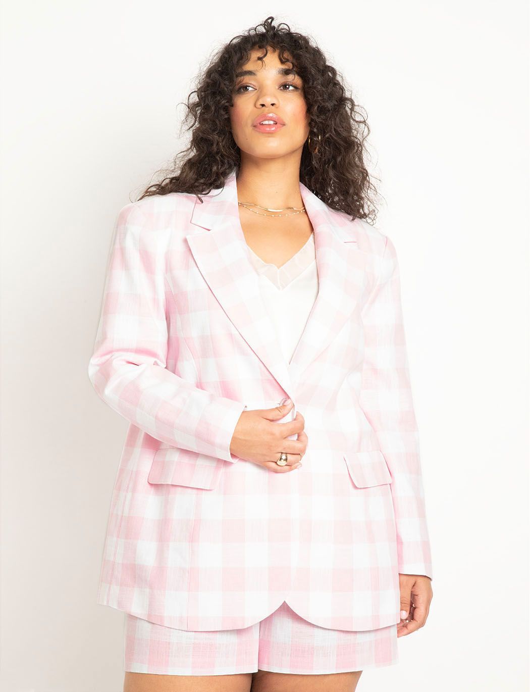 Oversized Plaid Blazer | Women's Plus Size Coats + Jackets | ELOQUII | Eloquii