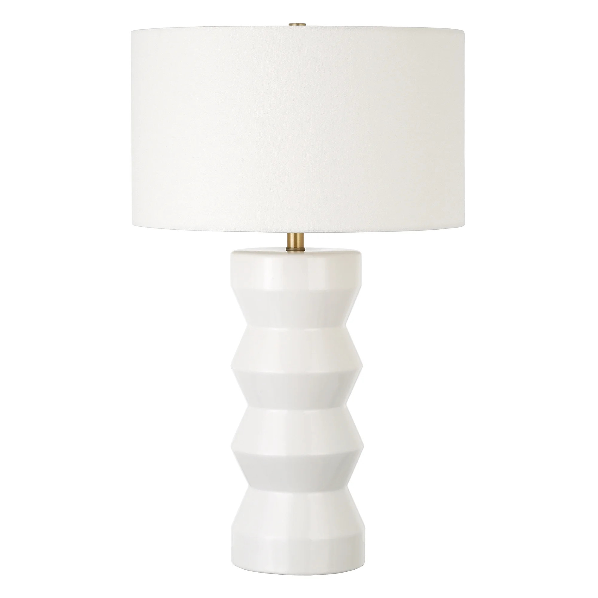 Evelyn&Zoe Contemporary Ribbed Ceramic Table Lamp - Walmart.com | Walmart (US)