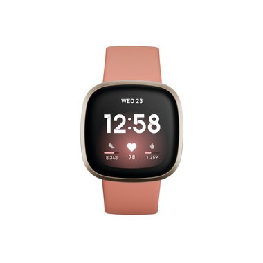 Fitbit Versa 3 Health and Fitness Smartwatch, Pink | Indigo (CA)