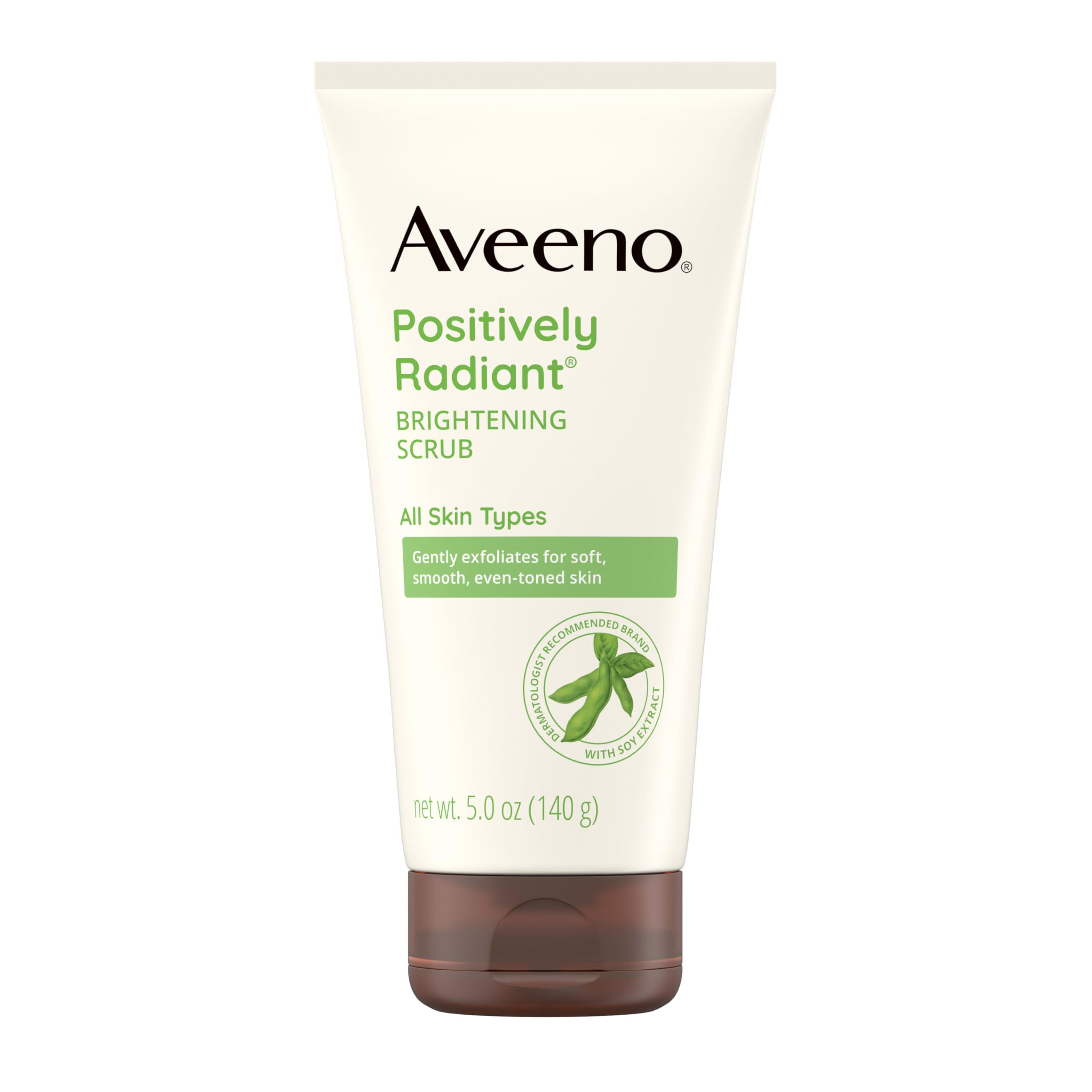 Aveeno Positively Radiant Skin Brightening Exfoliating Daily Facial Scrub, Moisture-Rich Soy Extr... | Amazon (US)