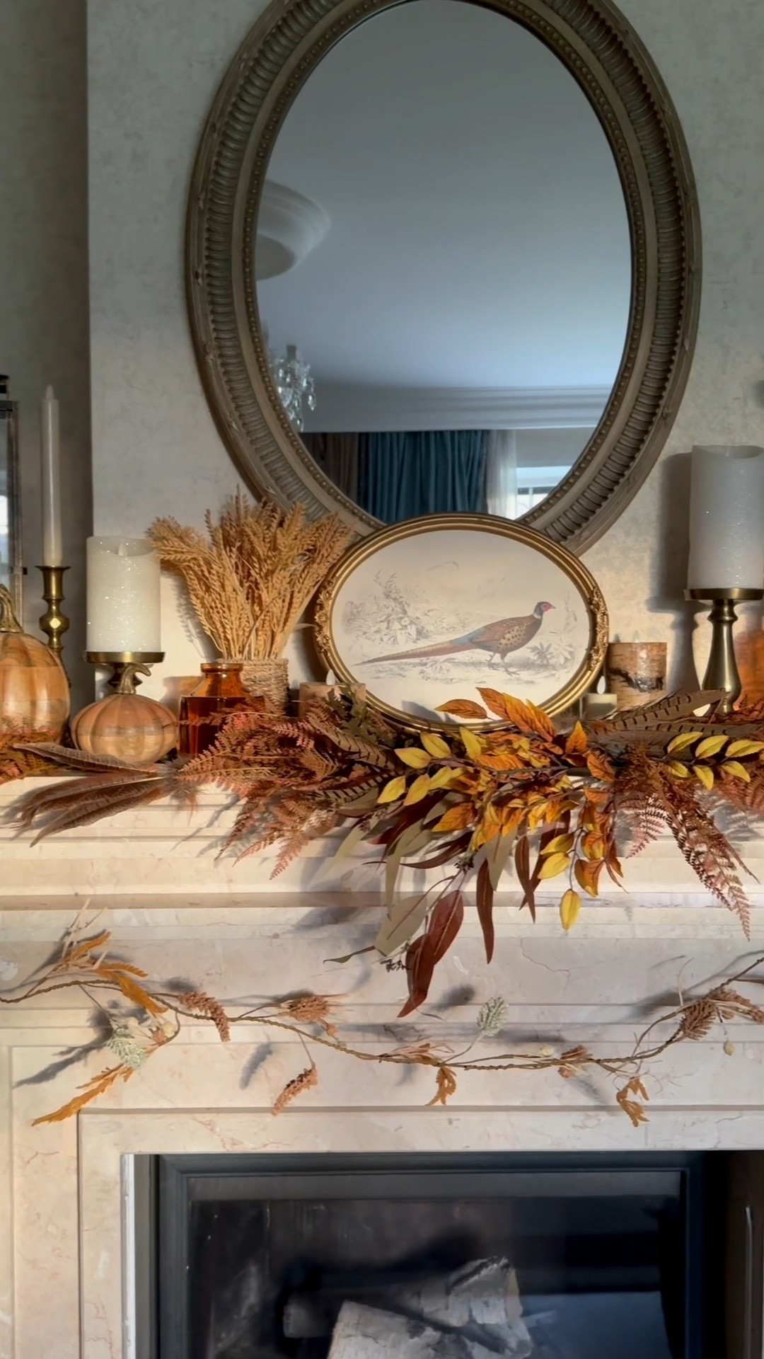 Fall living room mantel decor, pumpkin decorations, @Michaels fall floral stems, traditional fall home decor

#LTKHome #LTKSeasonal #LTKSaleAlert