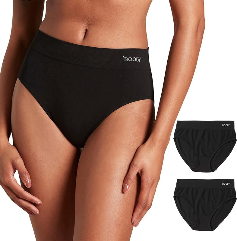 Boody Body EcoWear Women's Full Brief, Full Coverage High Waisted, Soft Breathable Panties, Seamless | Amazon (US)