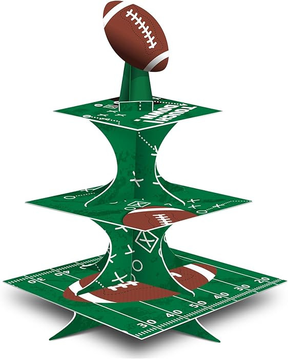 Super Football Bowl Party Cardboard Cupcake Stands Mini Cake Dessert Stand Reusable Kid Birthday ... | Amazon (US)