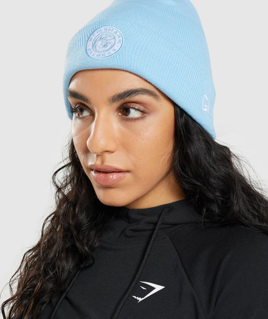 Gymshark New Era Legacy Cuff Knit - Blue | Gymshark (Global)