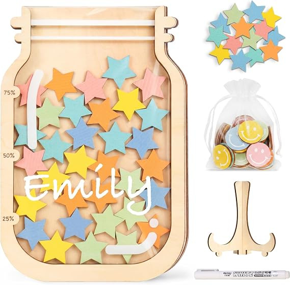 Personalized Magnetic Reward Jar for Kids, Star Jar Reward System for Classroom, Fridge, Behavior... | Amazon (US)