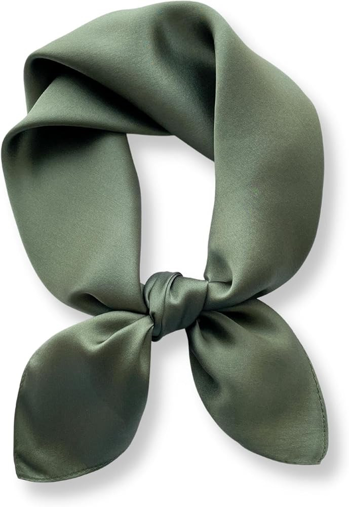 PoeticEHome Solid-Coloured 100% Pure Mulberry Silk Scarf – Lightweight 27 Inch Square Plain Sca... | Amazon (UK)
