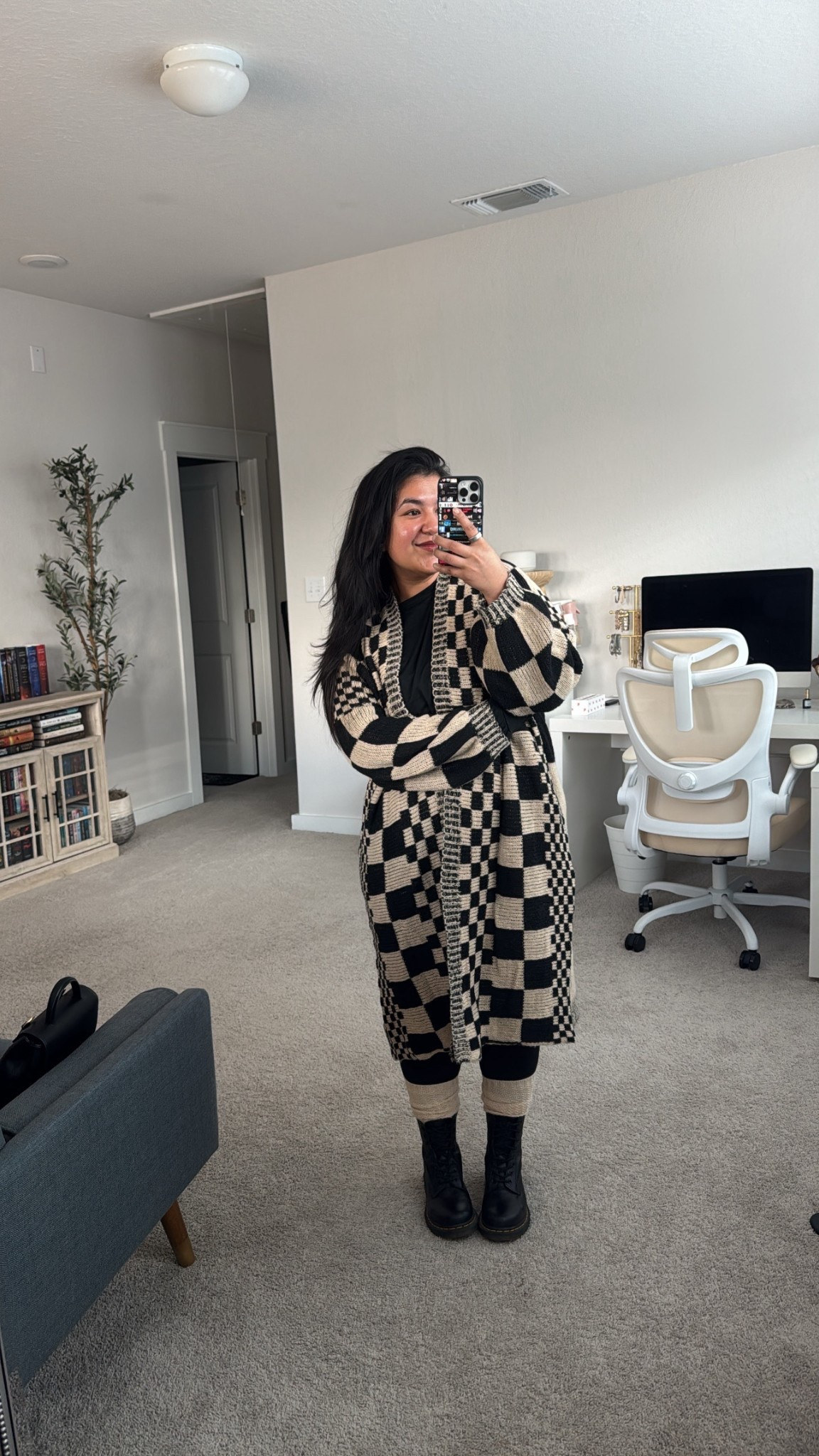 Amazon cardigan! Wearing leggings and a long sleeve oversized tee underneath. // wearing a large in the cardigan and top, S-M in the leggings 

#LTKMidsize #LTKootd #LTKPetite