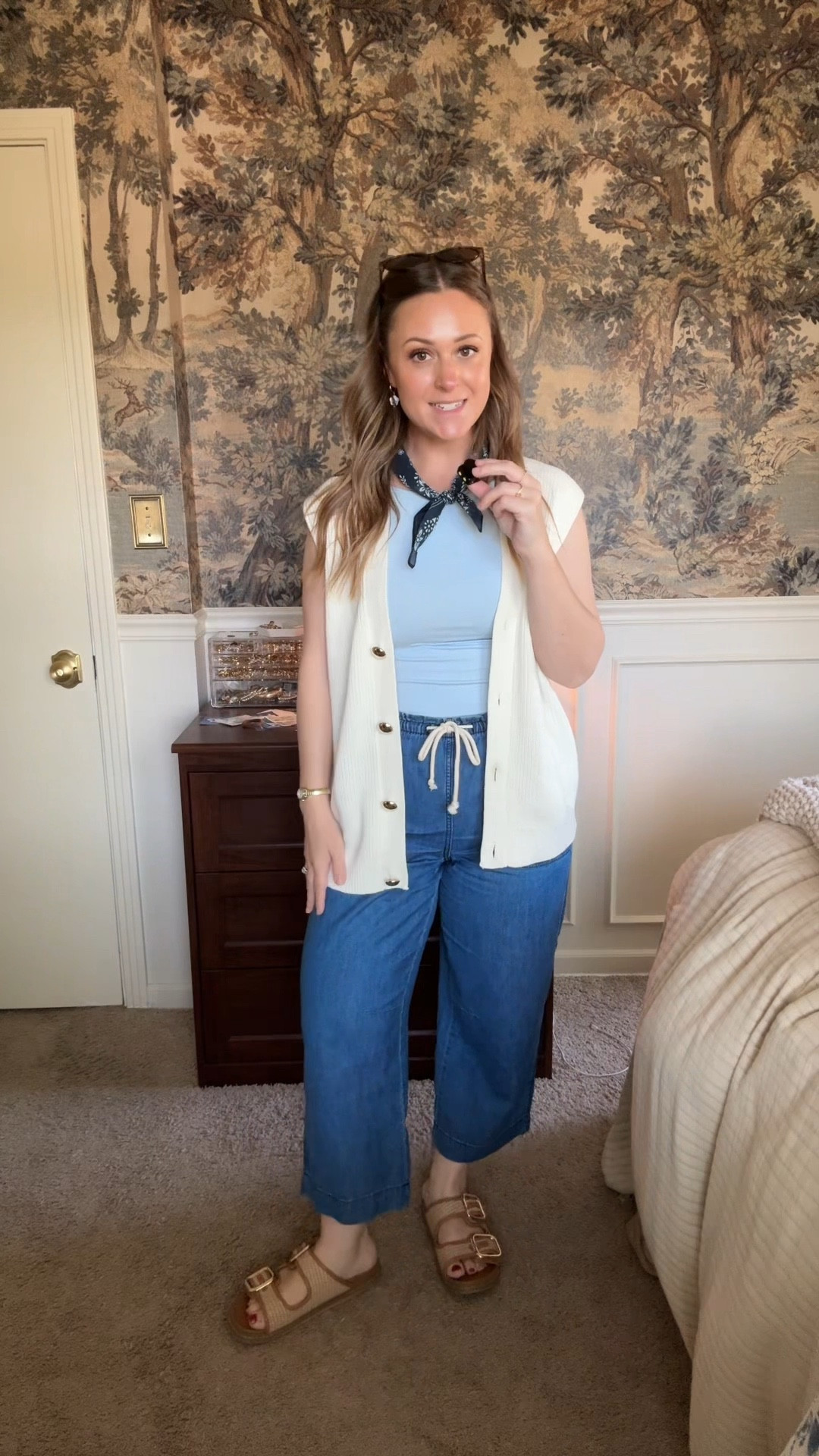 You know how much I love a monochromatic outfit!! 💙 everything but the vest is shoppable right now from old navy! 

#LTKSaleAlert #LTKSeasonal #LTKootd