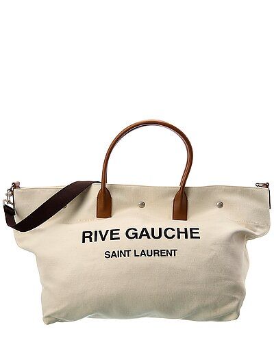 Rive Gauche Maxi Canvas & Leather Shopping Tote | Gilt