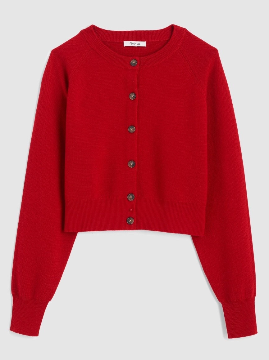 Madewell raglan-sleeve cropped cardigan in merino wool 🥰

#LTKGiftGuide #LTKHoliday #LTKSeasonal