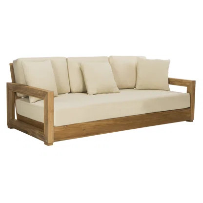 SafaviehCouture Montford Teak 3 - Seat Sofa | Perigold | Wayfair North America