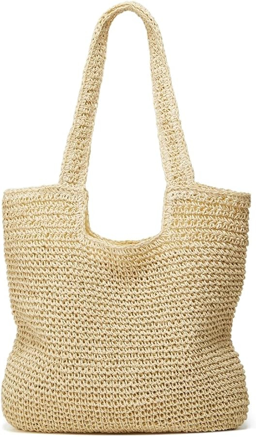 Straw Beach Tote Bag Hobo Bags Women Vintage Everything Summer Shoulder Beach Bag Cute Purse Work... | Amazon (US)