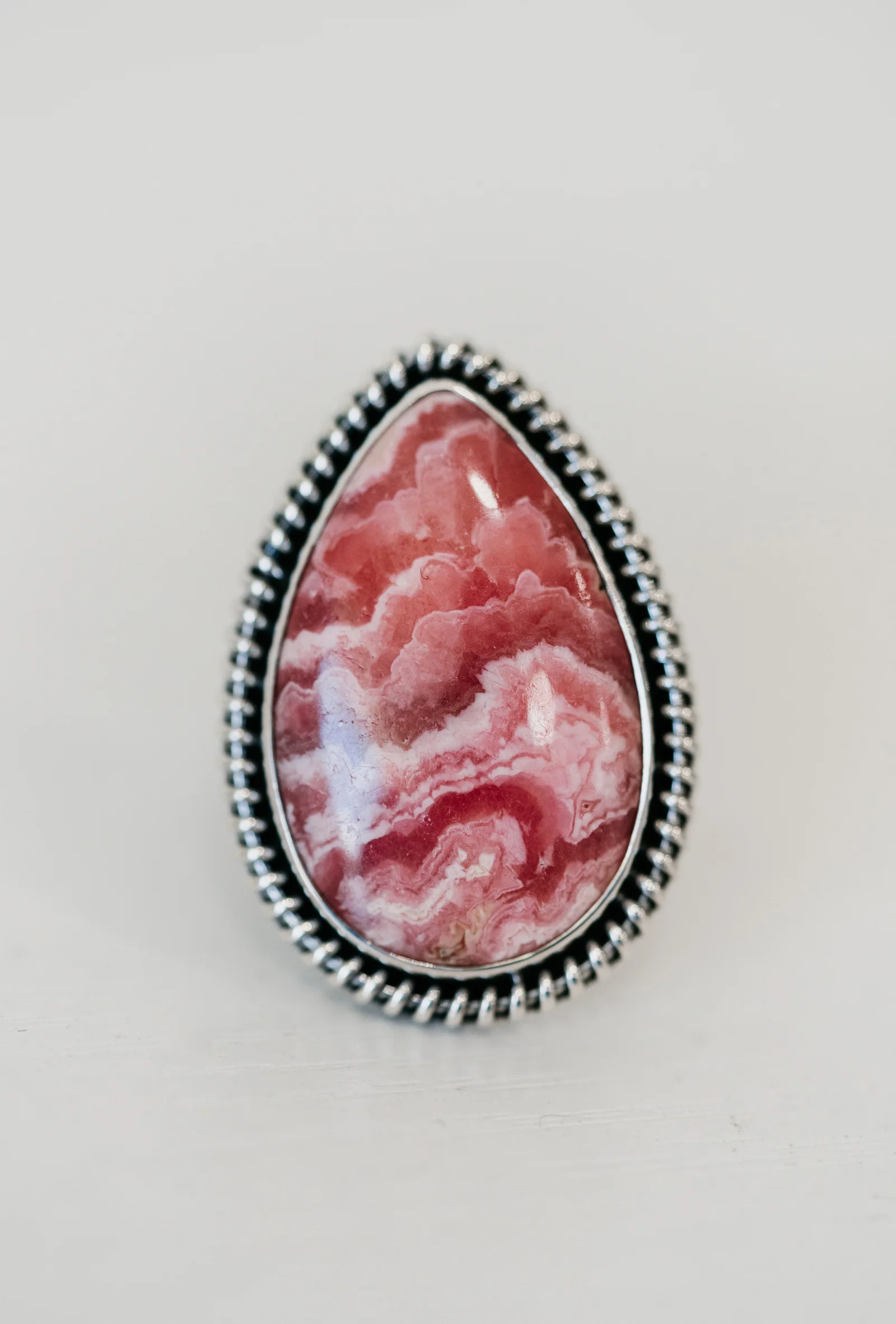 Warren Ring | Pink Rhodochrosite - FINAL SALE | Goldie Lew Jewelry, LLC