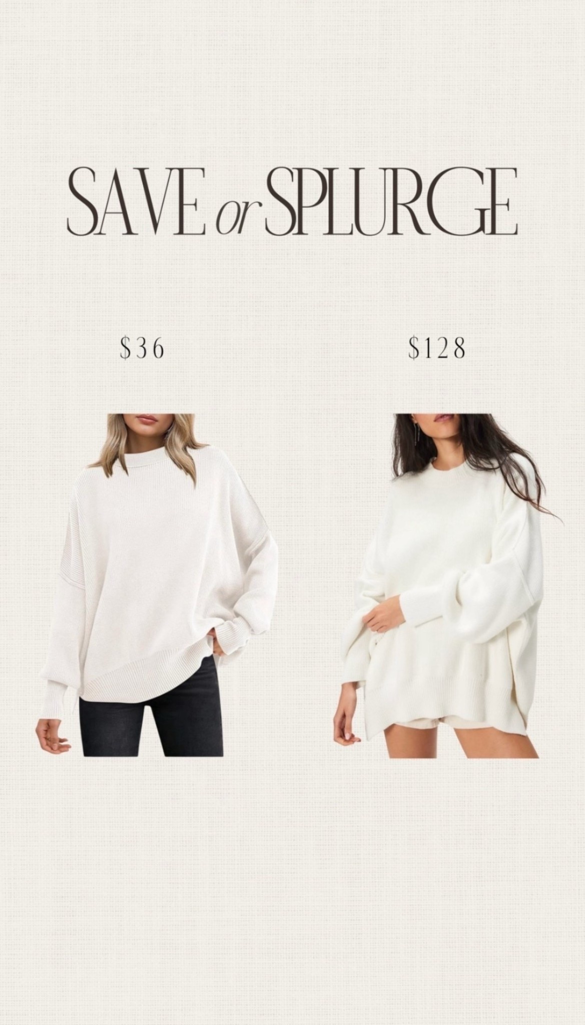 Save or splurge! 👏🏼 The splurge version is on of my most repurchased items this past year. The quality is so good and it comes in many colors. #stylinbyaylin #aylin #amazonfinds

#LTKFindsUnder100 #LTKgrwm #LTKootd