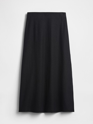 Linen-Blend Maxi Slip Skirt | Gap (US)