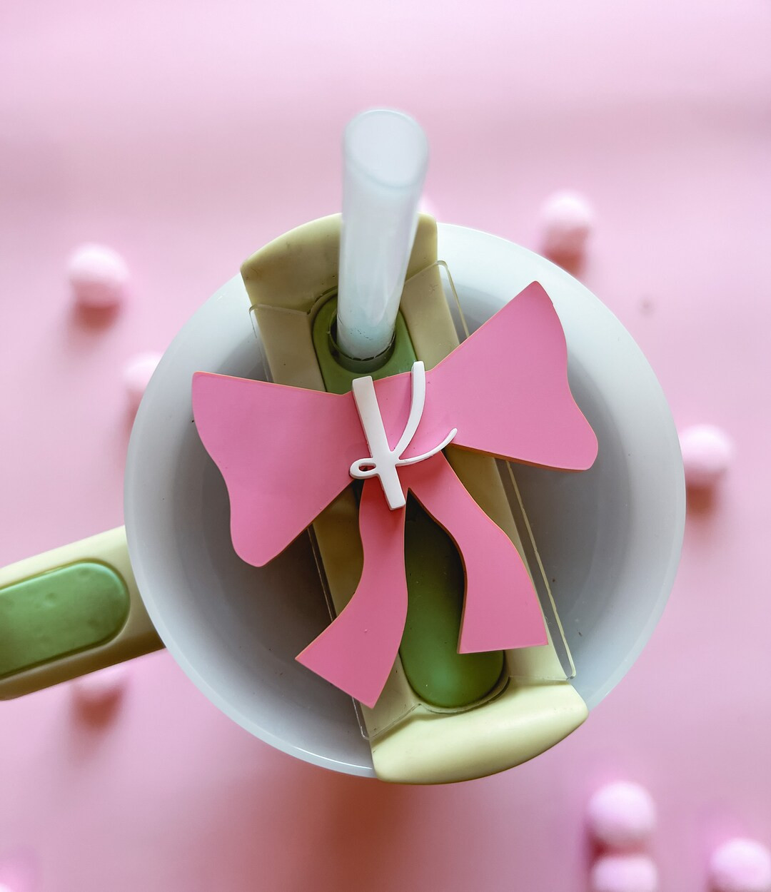 Bow Initial Tumbler Personalized Tag, Personalized Name Tag for Stanley Lid, Name for Tumbler Lid... | Etsy (US)