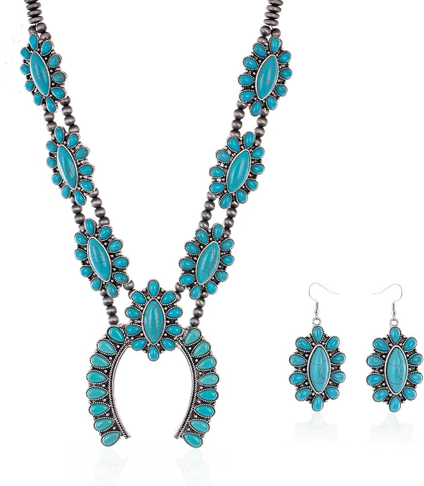 Rustic Couture's Western Jewelry Set for Women Cowgirl Vintage Western Necklace Earring | Amazon (US)