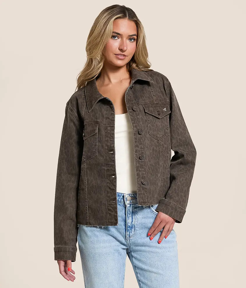 Cheetah Stretch Denim Jacket | Buckle