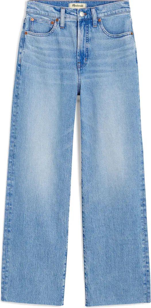 The Perfect Raw Hem Wide Leg Crop Jeans | Light Blue Jeans | Summer Outfit Ideas | Nordstrom