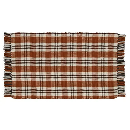 My Texas House Taupe Plaid Indoor/Outdoor Layering Rug, 24" x 38" | Walmart (US)