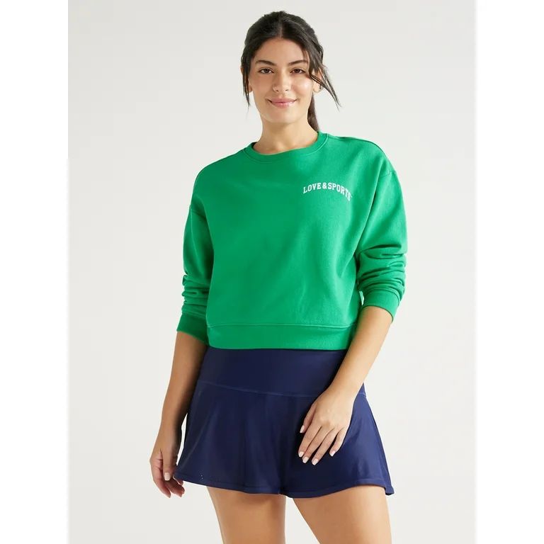 Love & Sports Women's French Terry Graphic Sweatshirt, XS-XXXL - Walmart.com | Walmart (US)