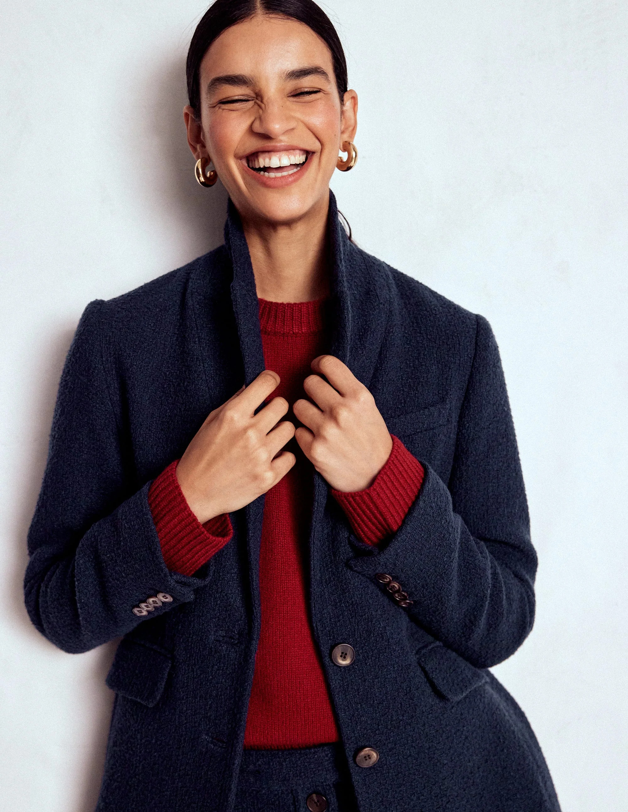 Stamford Texture Blazer-Navy Texture | Boden (US)