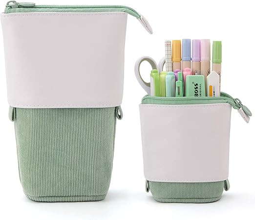 EASTHILL Pencil Case Standing Stationery Bag telescopic Pen Pouch Holder School College office Or... | Amazon (US)