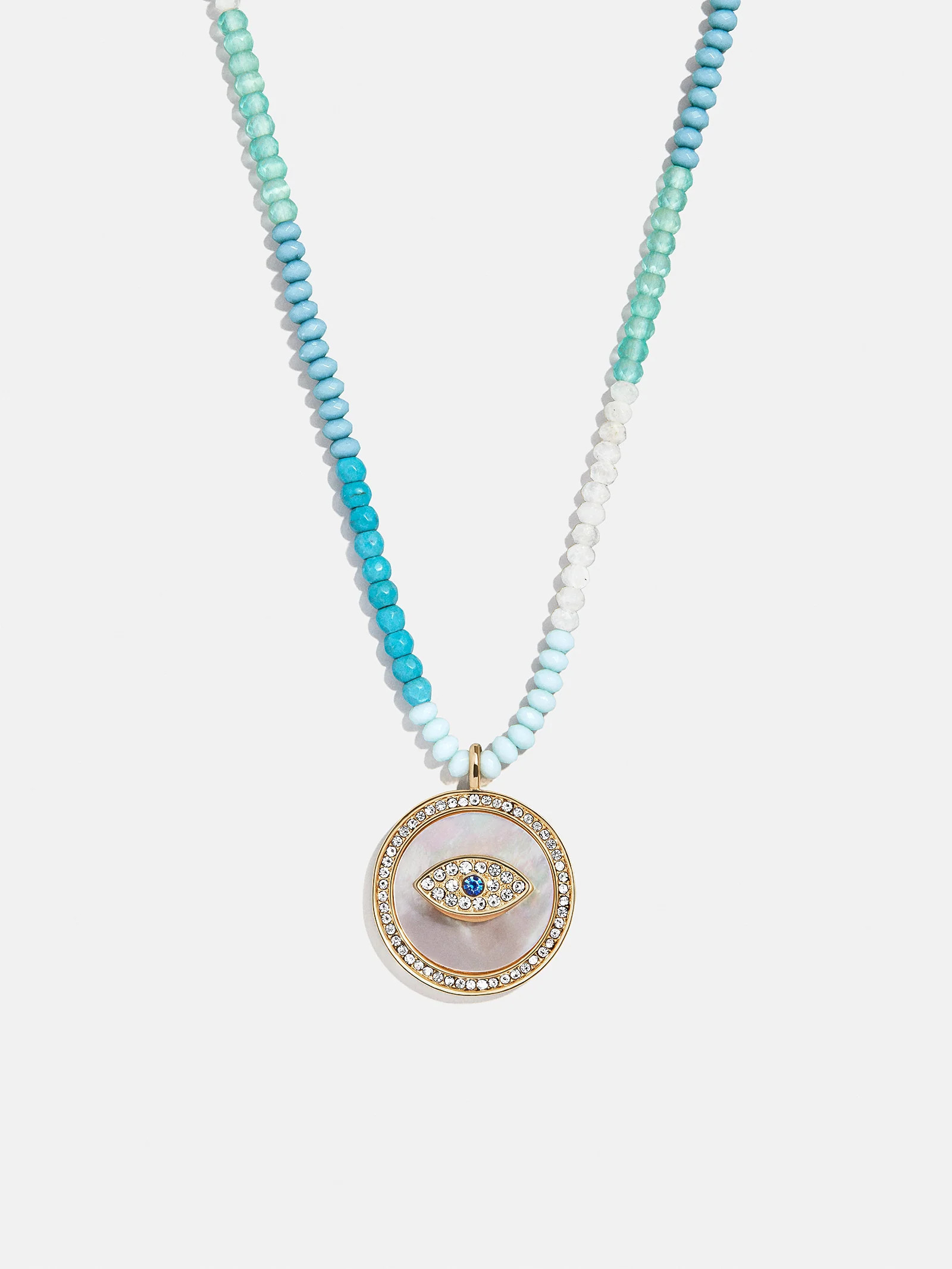 Evil Eye Semi-Precious Necklace - Gold/Blue | BaubleBar