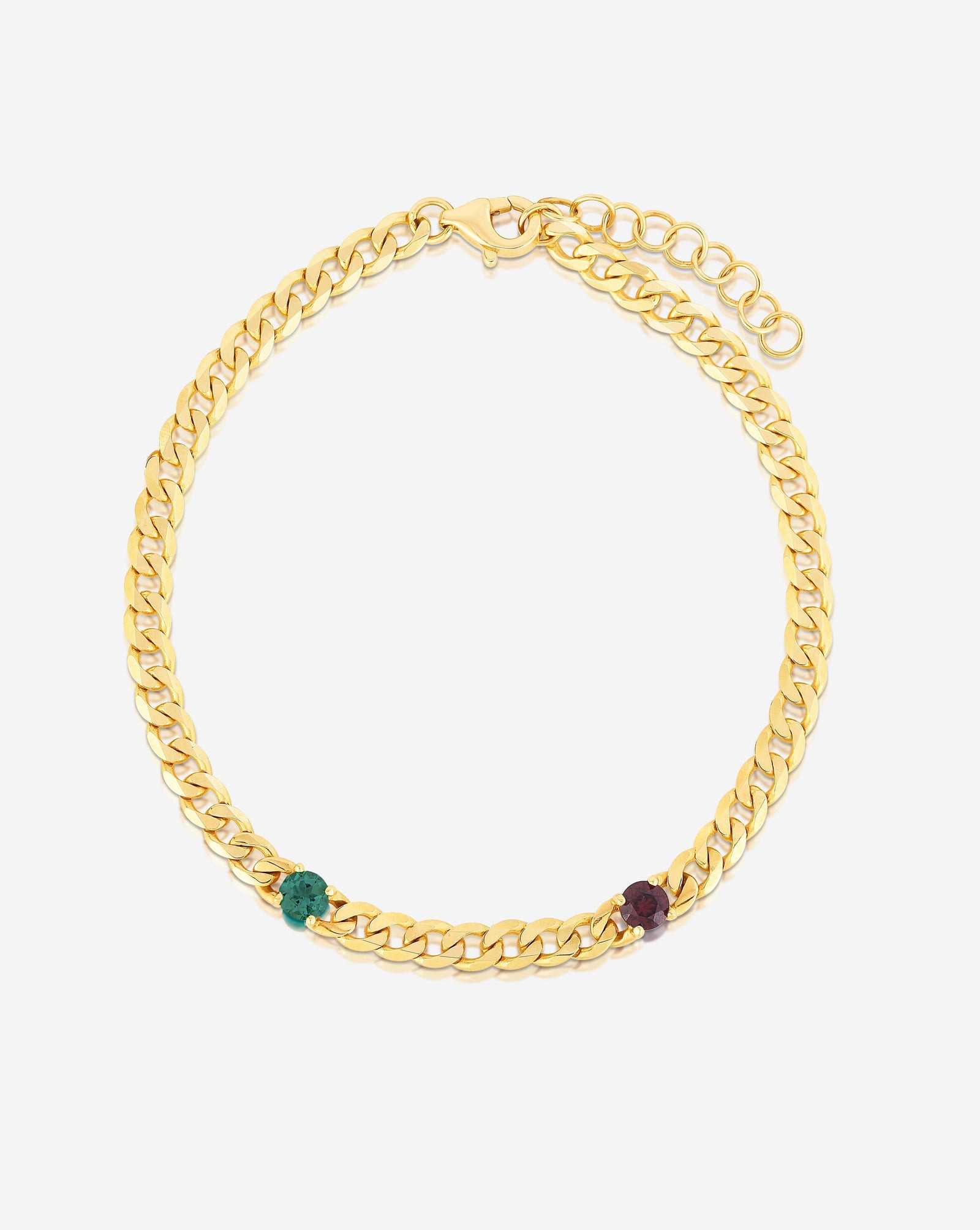 Personalized Curb Chain Birthstone Bracelet | Ring Concierge