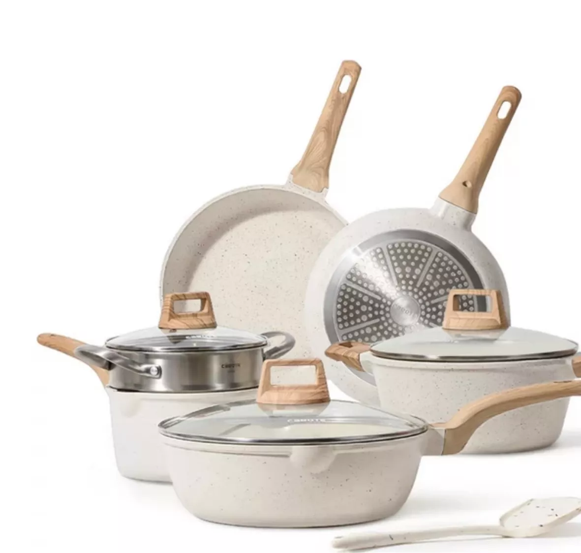 Caannasweis Pots and Pans Set Nonstick, Detachable Handle Cookware