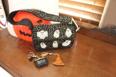 Sol and Mer Halloween Black beaded Ghost shoulder bag purse with Charms-NWT | eBay US