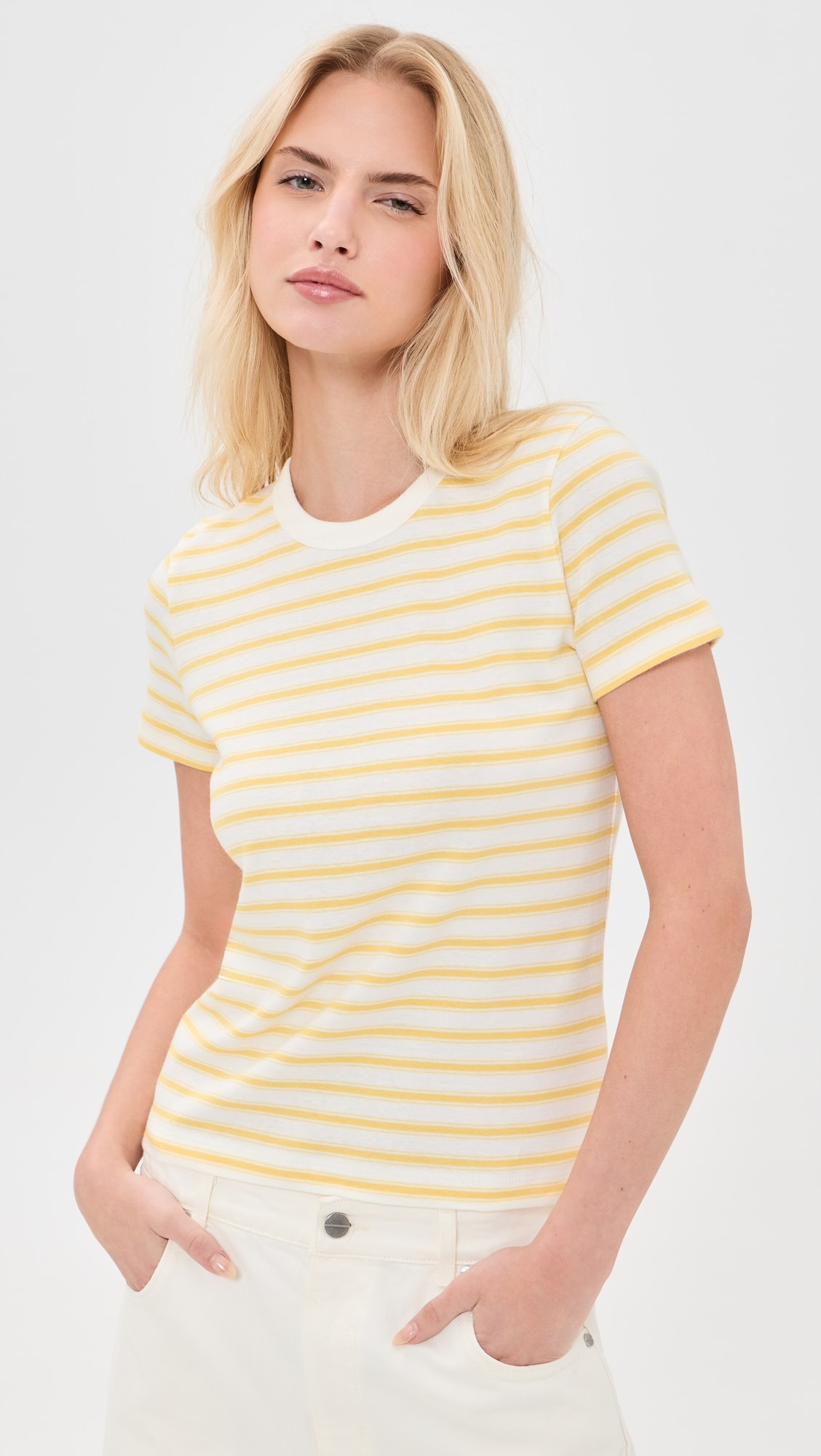 Vince Stripe Shrunken 90s Tee | Shopbop | Shopbop