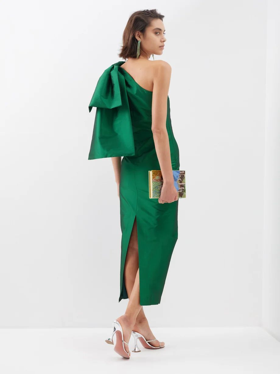 Josselin bow one-shoulder taffeta maxi dress | BERNADETTE | Matches (US)