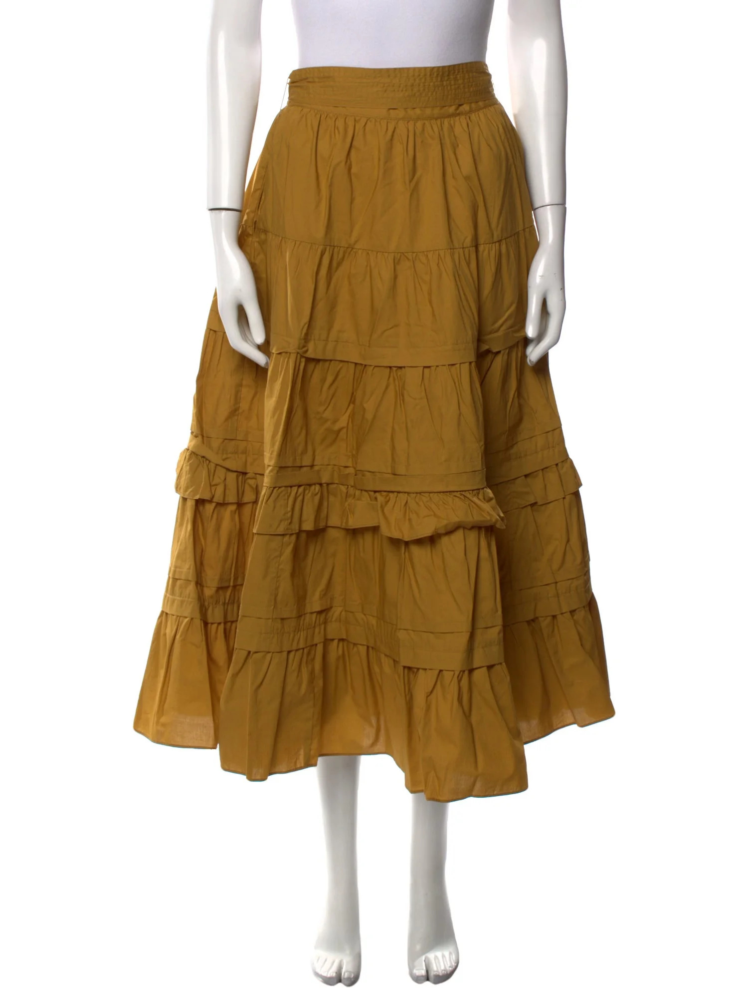 Ruffle Embellishment Midi Length Skirt | The RealReal